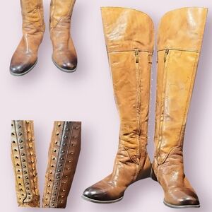 Vince Camuto Tan Over the Knee Boots